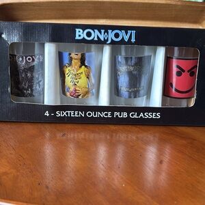 Bon Jovi Collector's Pub Glass Set